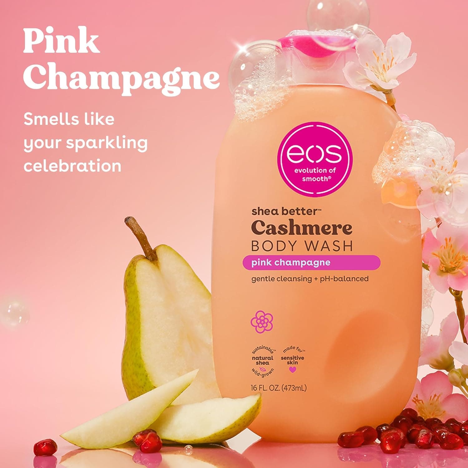 EOS Shea Better Cashmere Body Wash – Pink Champagne